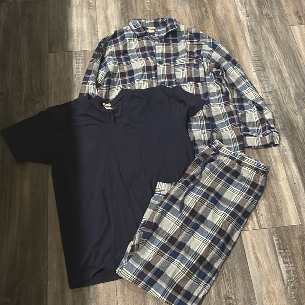 bedhead plaid 3 piece pajama set XL